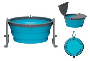 Bella Roma - Collapsible Travel Dog Bowls - Single & Double Diners - 2 Colors - 3 Sizes