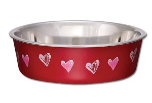 Bella Cat Bowl - Valentine Red Hearts